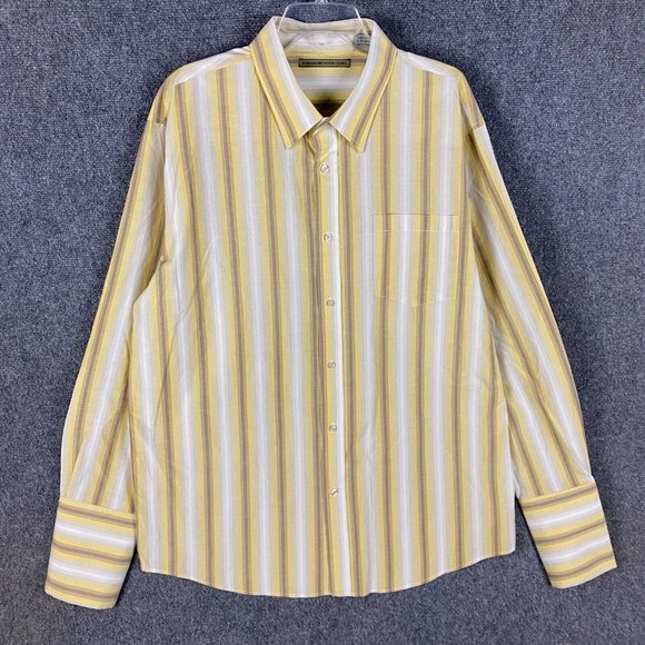 Beyond The Limit Button Up Shirt Men's 3XL Polyester Blend Striped Long Sleeve - Picture 1 of 13